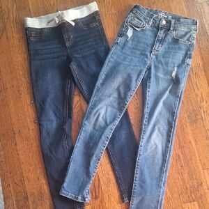 2 Pair Denim Jeans Kids Size 7
